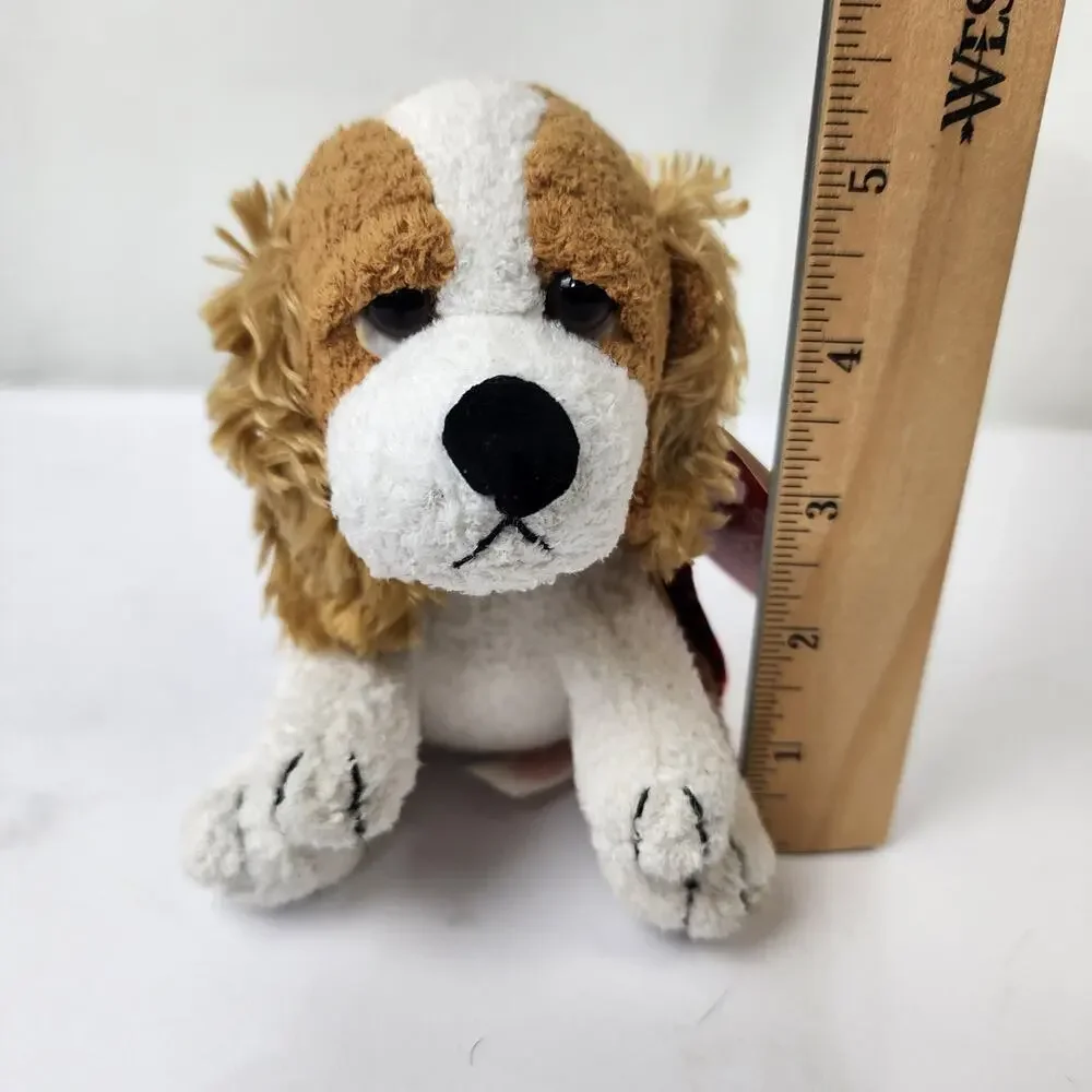 Russ Berrie Tan White Cocker Spaniel Curly Ears 6